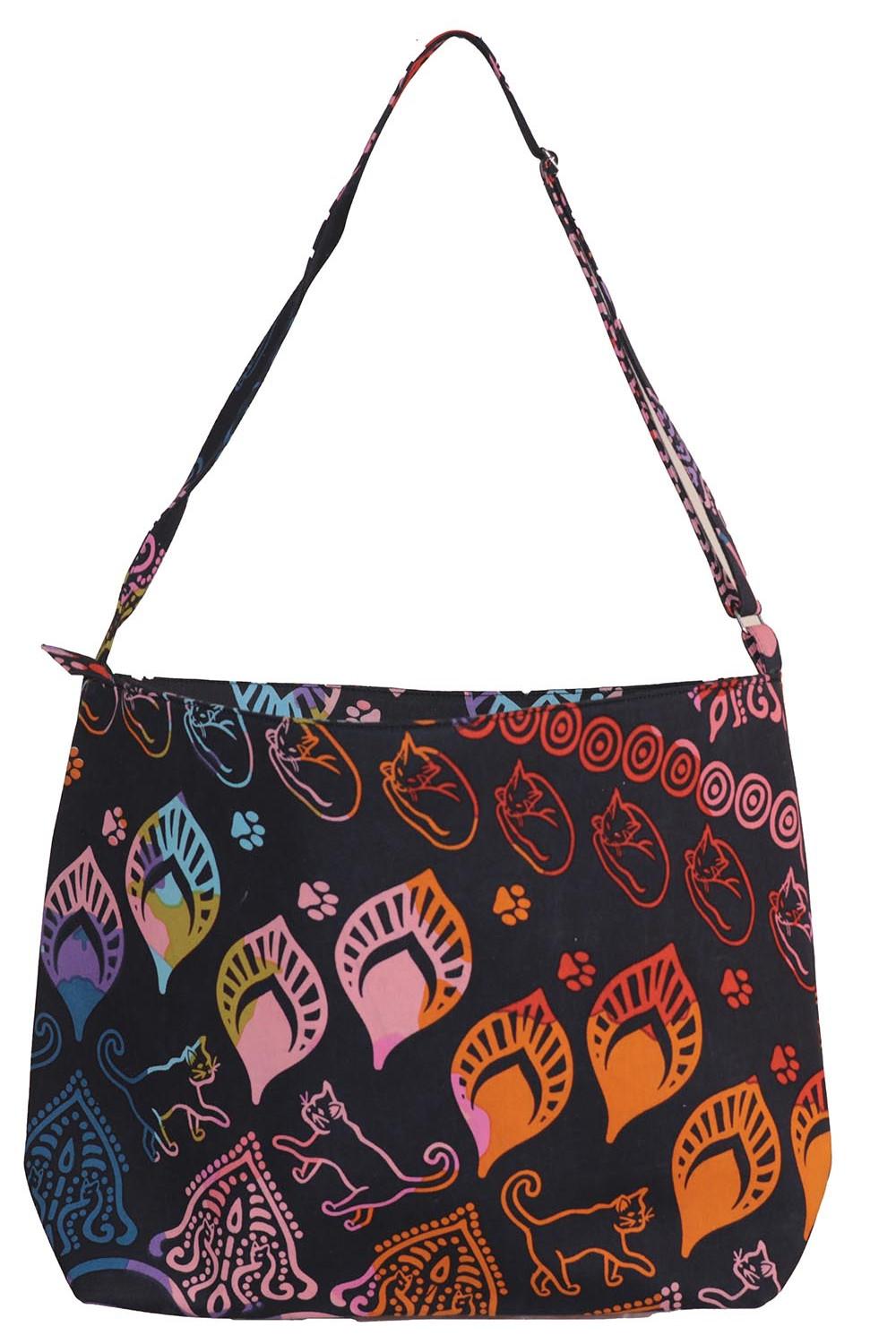 Colorful Cats Tote Bag w/ Adjustable Shoulder Strap image