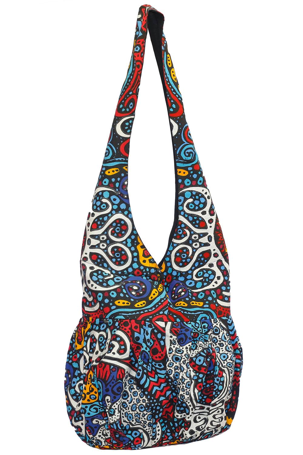 Glow In The Dark Sunburst Zip Top Hobo Shoulder Bag image