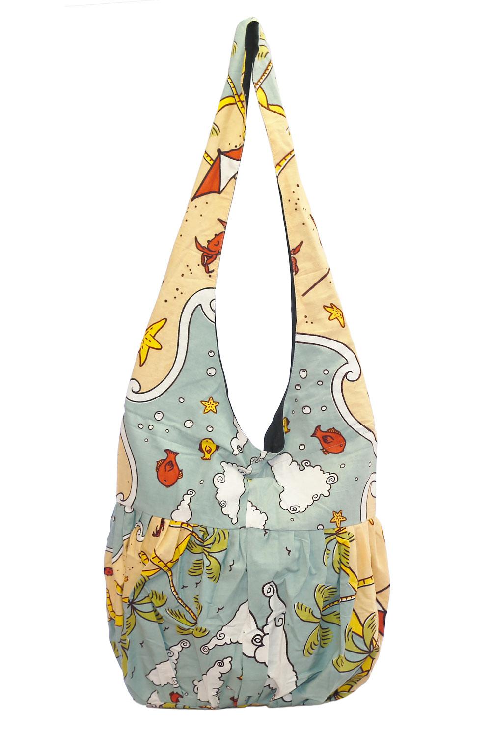 Beach Life Zip Top Hobo Shoulder Bag image