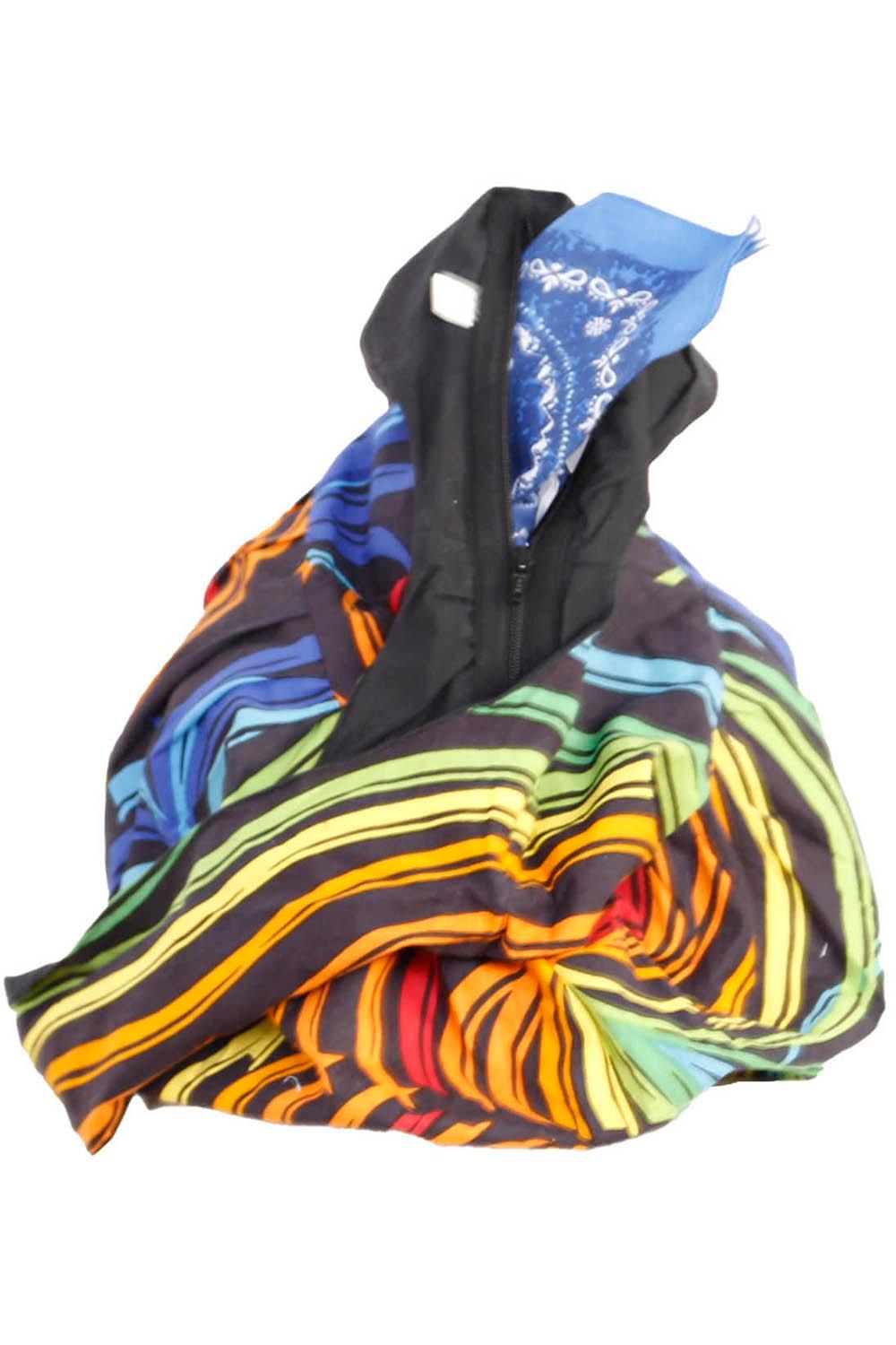 Rainbow Ripple Zip Top Hobo Shoulder Bag image