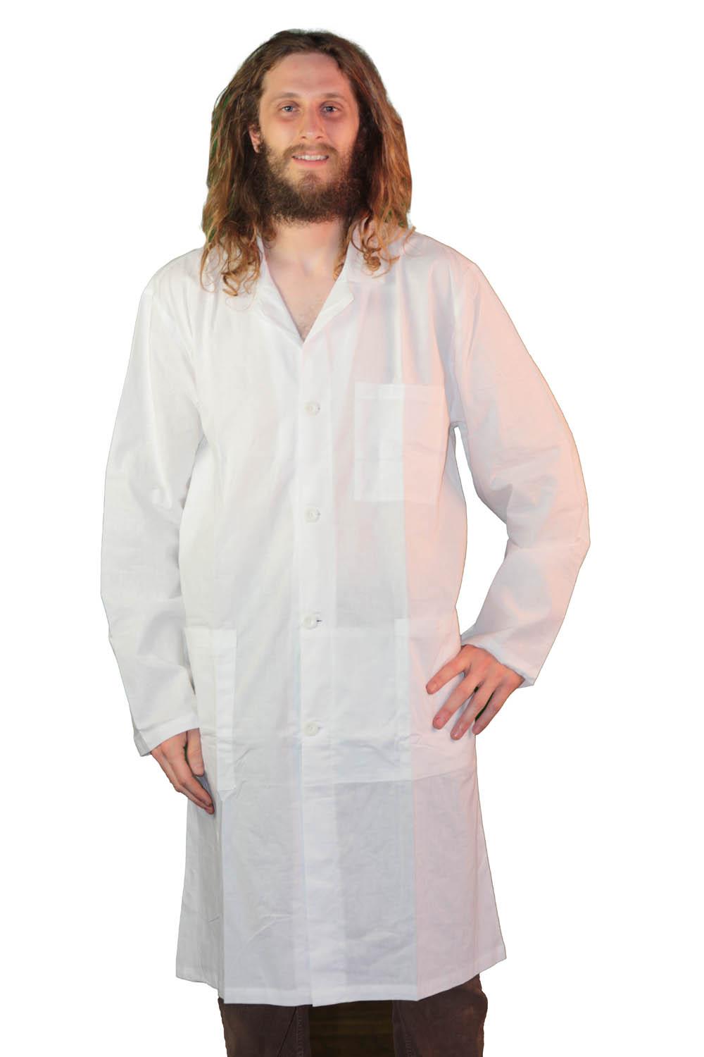 Blank White Lab Coat for Tie-Dyeing 100% Cotton image