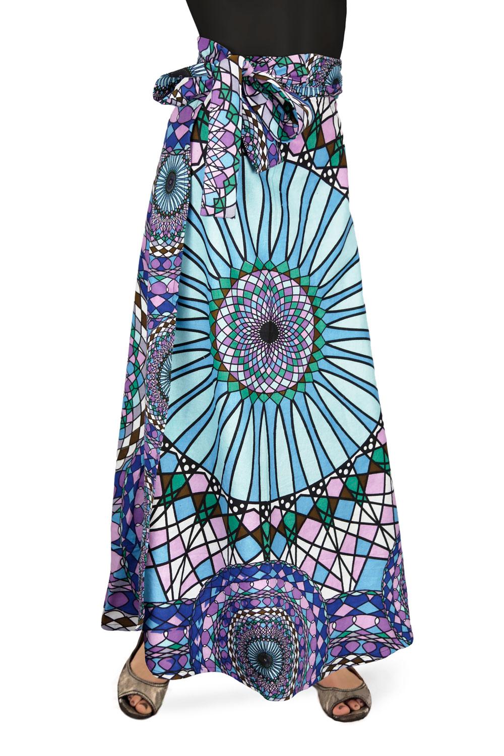 Ring Of Water Wrap Skirt with Zip Pocket