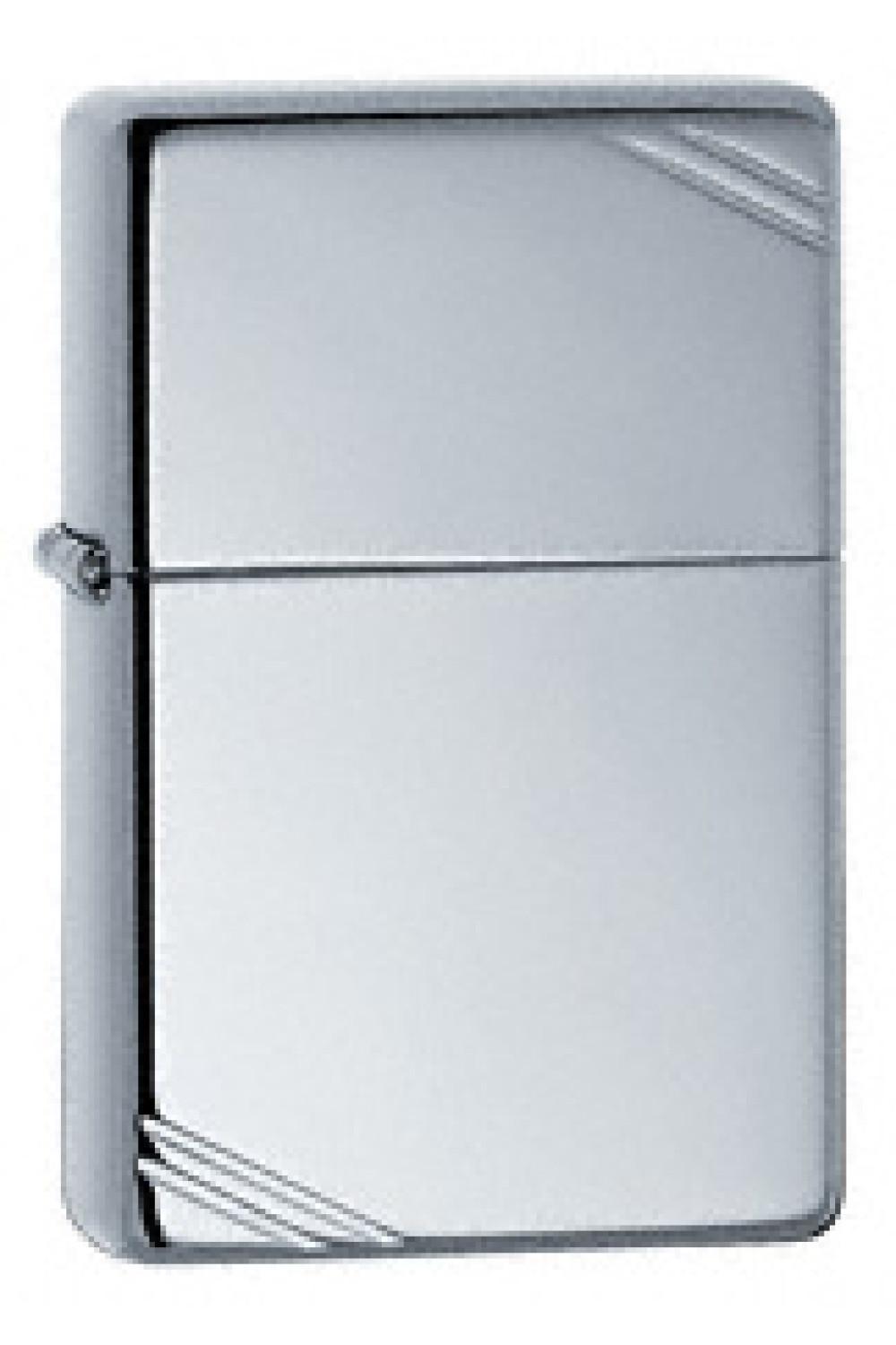 High Polish Chrome With Notches Zippo Lighter image