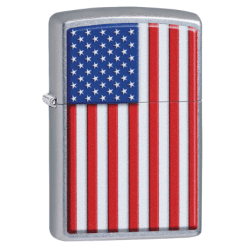 American Flag Street Chrome Zippo Lighter image