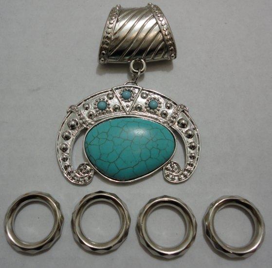 Scarf Charm: Turquoise Stone image
