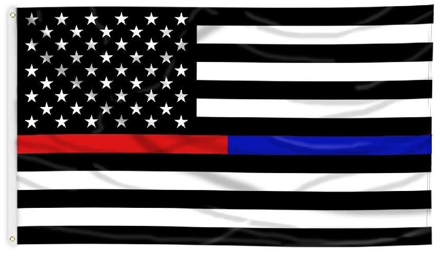 3'x5' Blue/Red Lives Matter Flag image