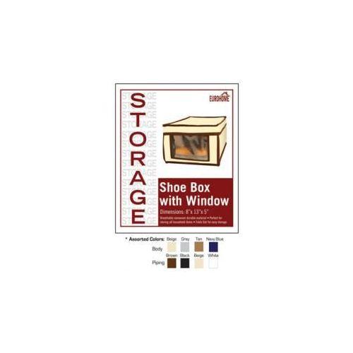 36 Wholesale 8" X 13" X 5" Shoe Box With Window -4 Assorted Colors image