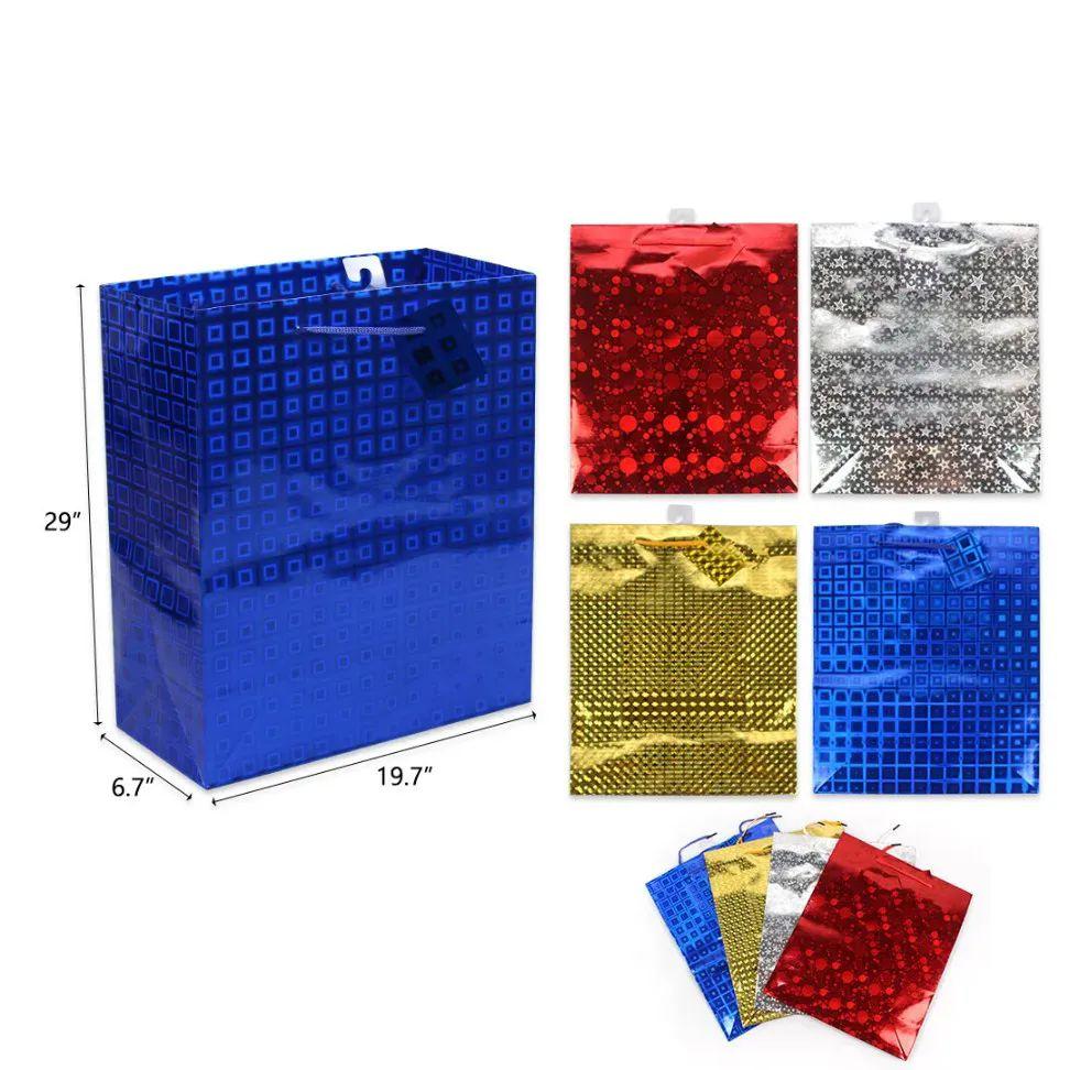 144 Wholesale 10.2 X 12.6 X 4.7 Hologram Gift Bag image