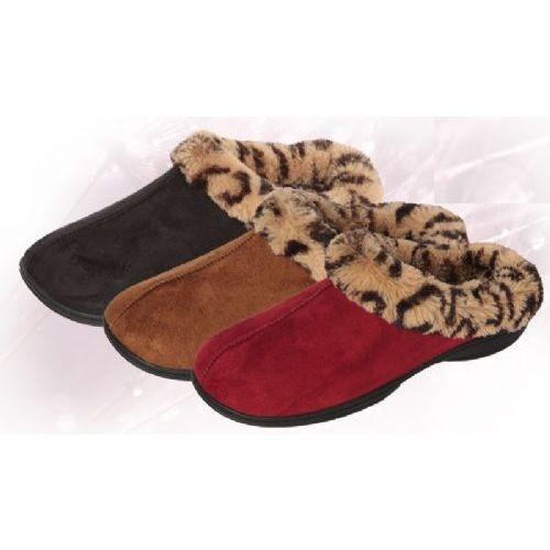 30 Wholesale Women's Plush Leopard Print Slipper image