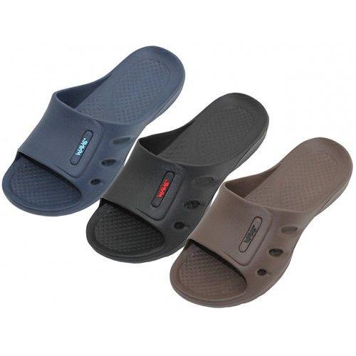36 Wholesale Men's Wave Soft Sport Slide Sandals image