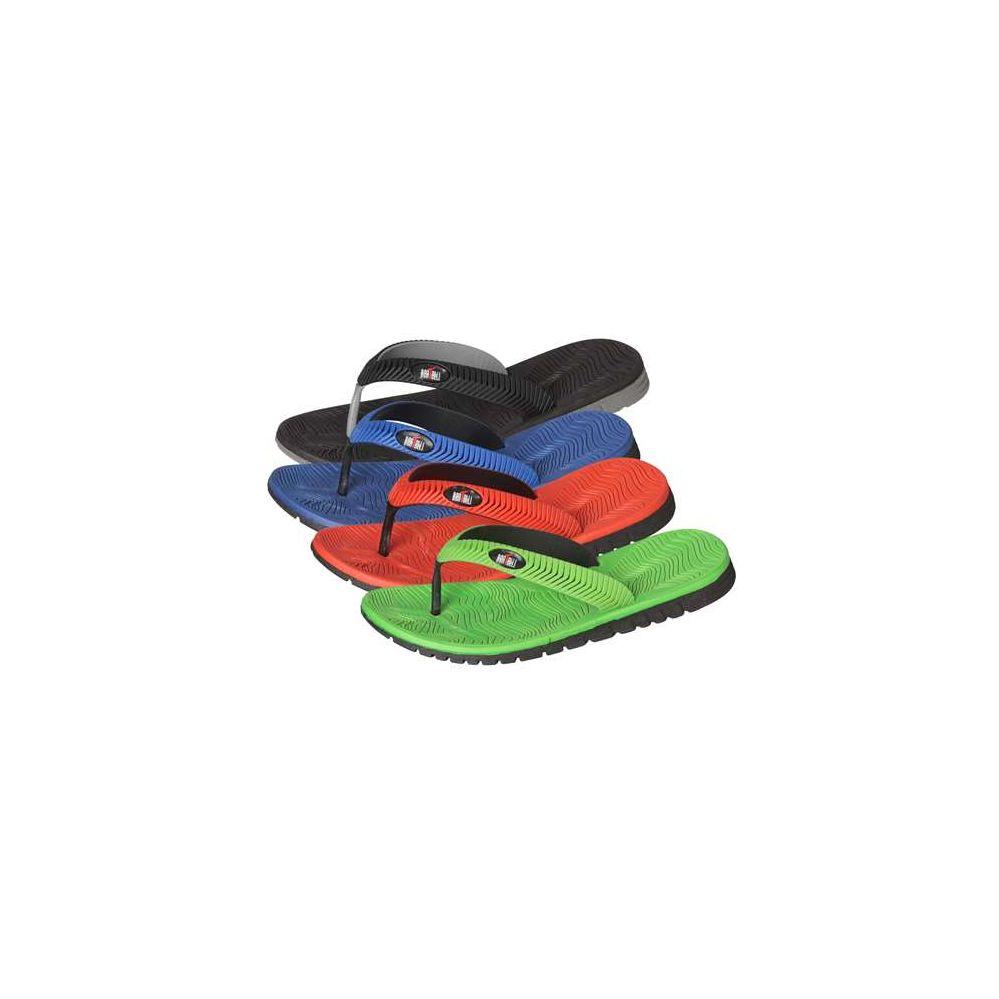36 Wholesale Men's Flip Flops In Assorted Colors And Sizes image