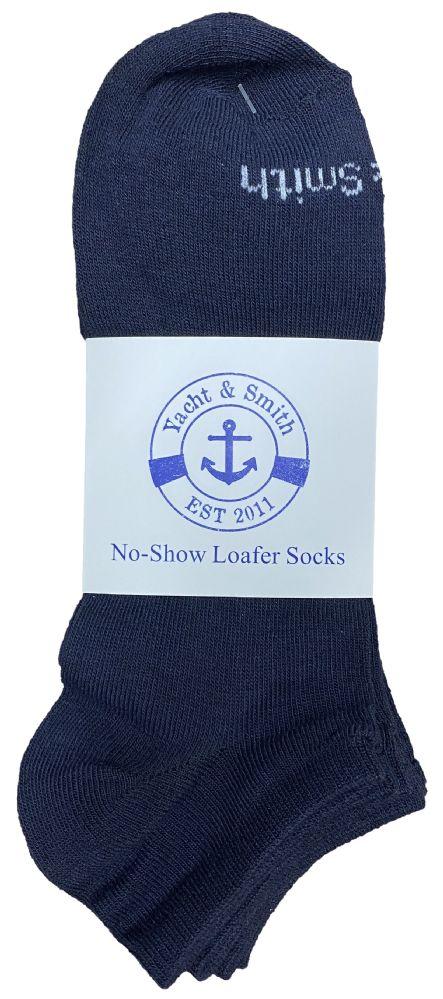 Wholesale Yacht & Smith Womens Cotton Low Cut No Show Loafer Socks Size 9-11 Solid Navy image