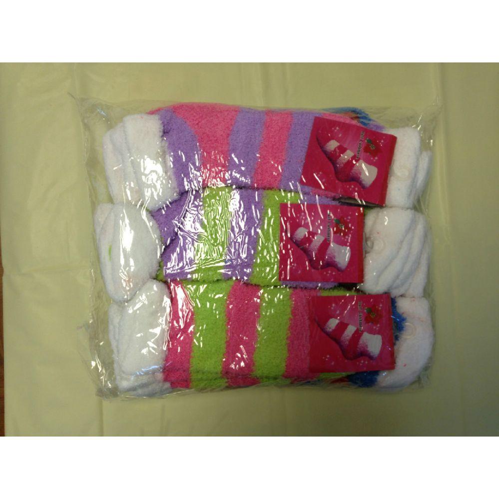 120 Wholesale Woman Fuzzy Sock Size 9-11 image