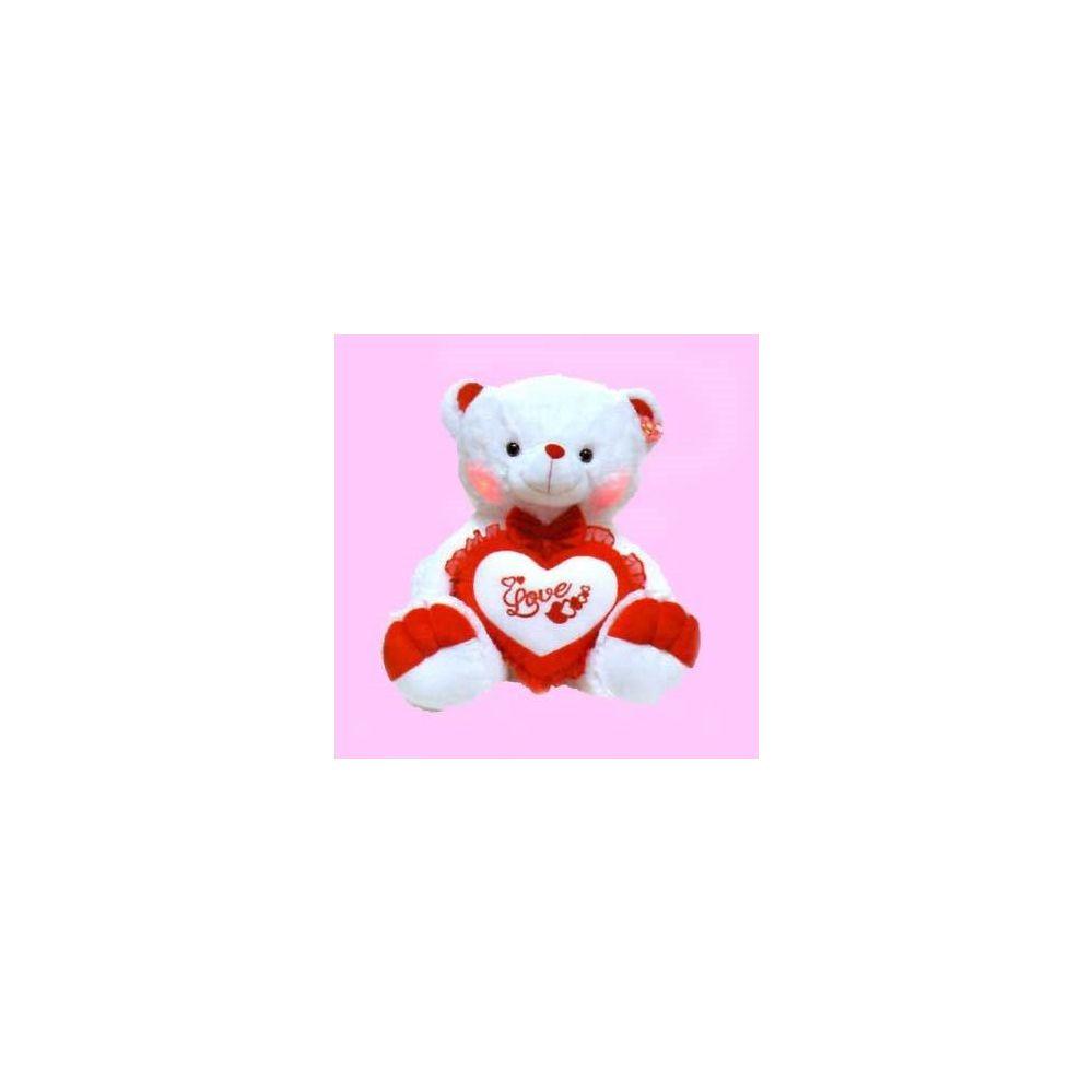 24 Wholesale 24 In White Musical Bear With Light Up Cheeks image