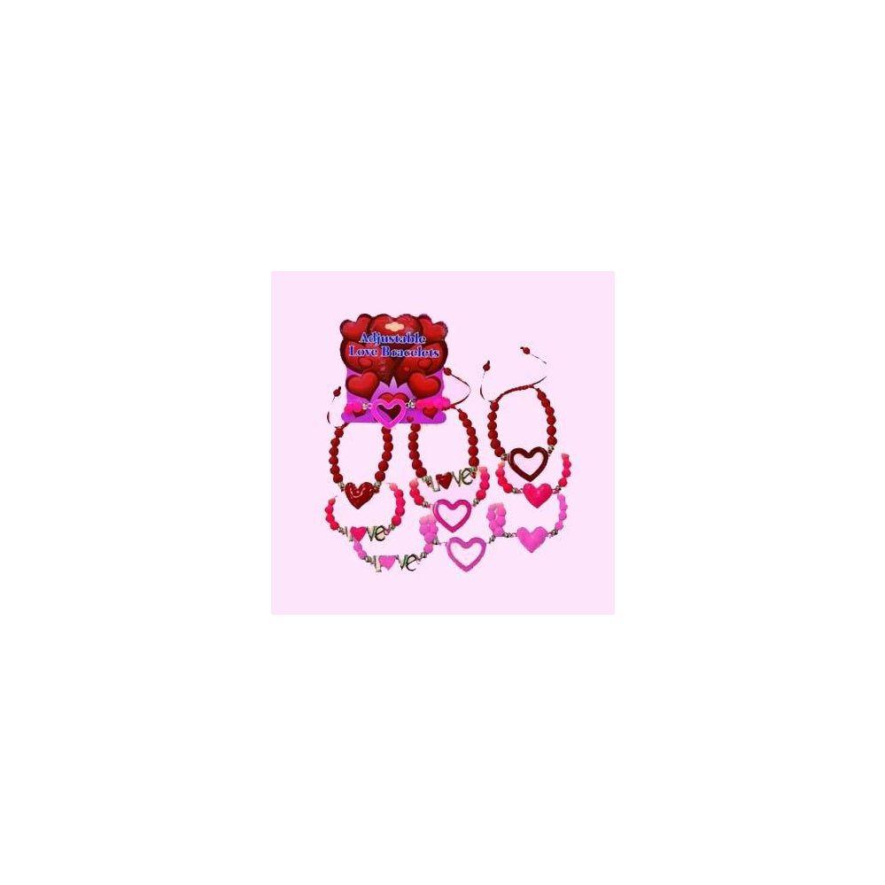 144 Wholesale Bracelet Adjustable Wloveheart Charm image