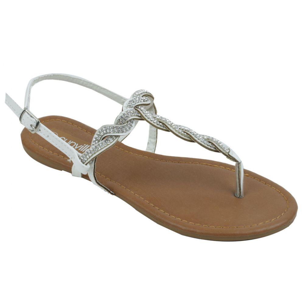 36 Wholesale Ladies' Fashion Sandals White image