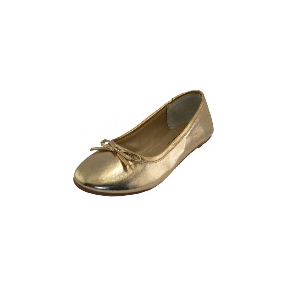 18 Wholesale Women's Ballet Flats Gold Color Only image