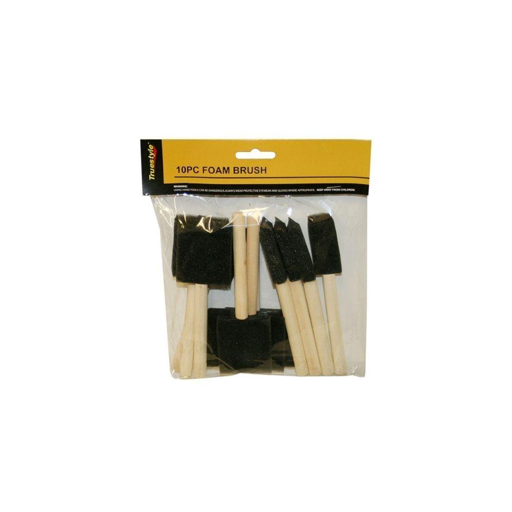 96 Wholesale 10 Piece Foam Brush With Wooden Handle image