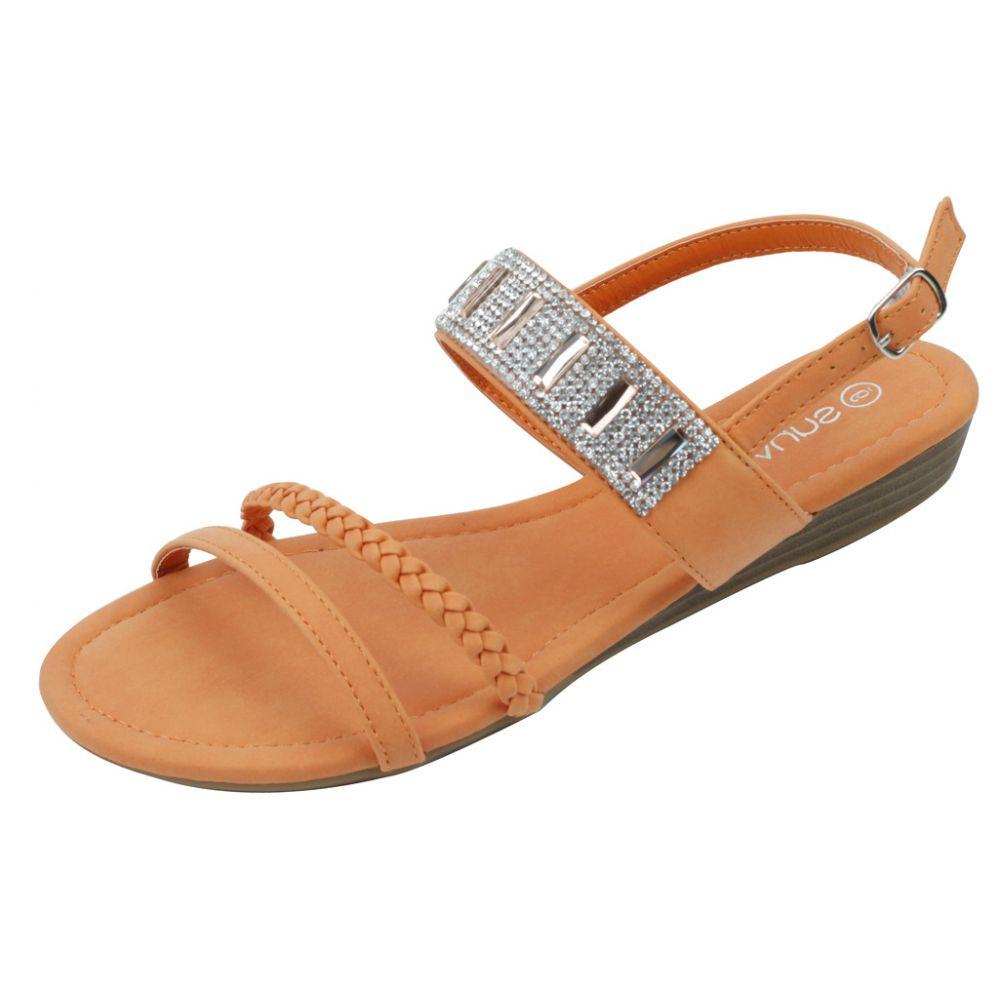 18 Wholesale Ladies' Fashion Sandals Orange image