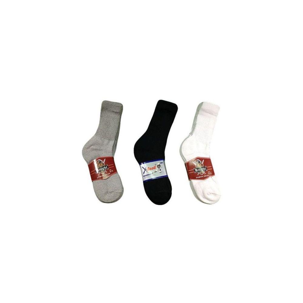 144 Wholesale Mens Diabetic Crew Sock Size 10-13 In White image