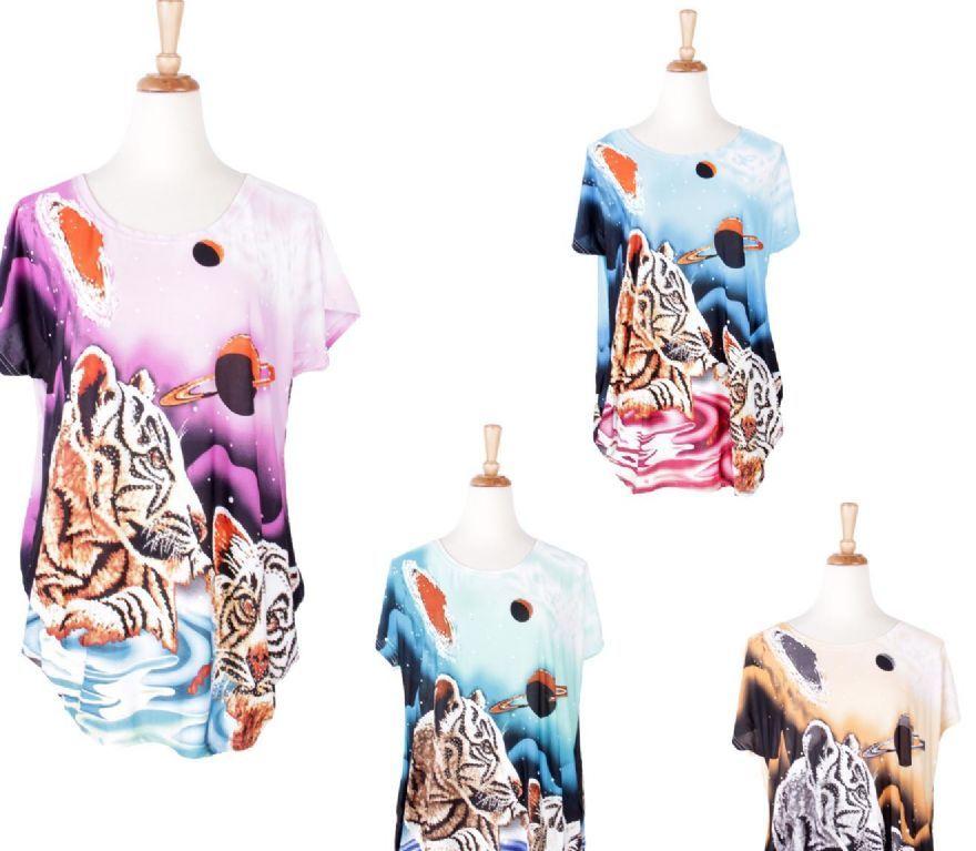 36 Wholesale LADIES EMBELLISHED SHORTSLEEVE SHIRTs image