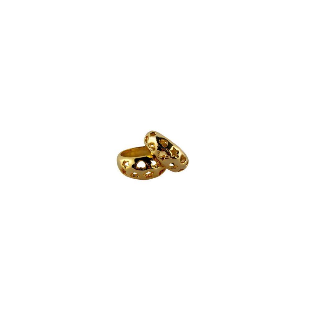 36 Wholesale Gold-Tone Ring Stars and Hearts image