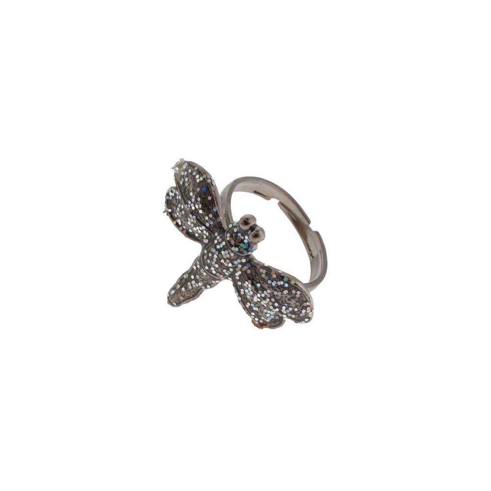36 Wholesale Silver Tone Ring With Dragonfly image