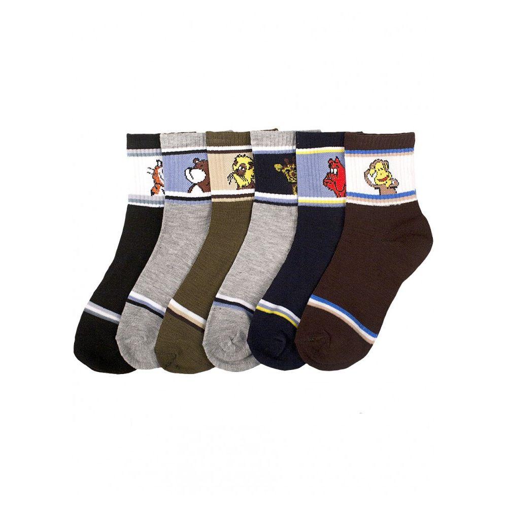 144 Wholesale Boy's Animal Crew Socks image