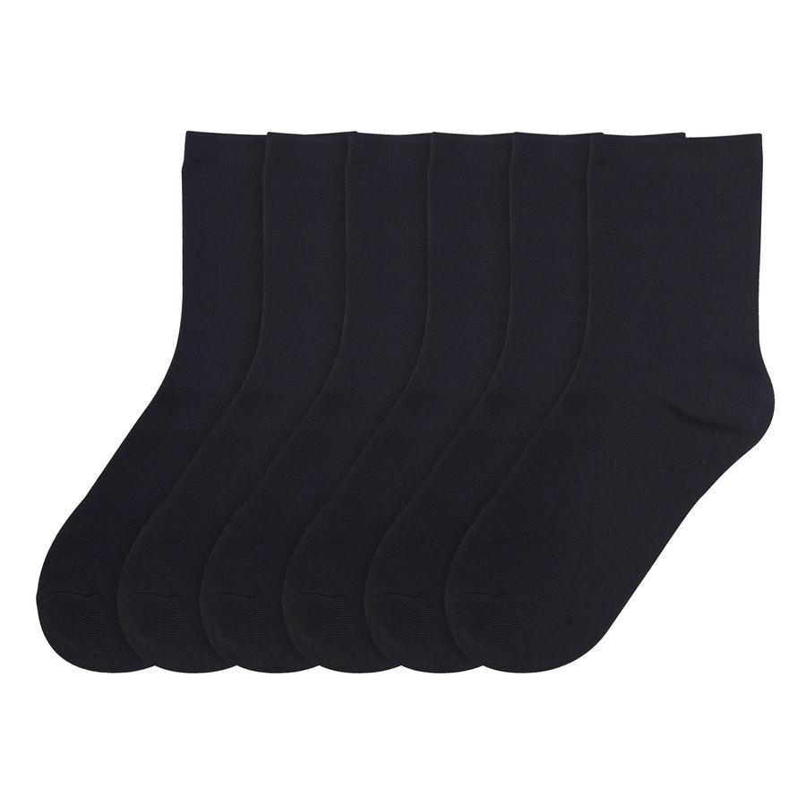 288 Wholesale Boys Basic Black Crew Socks 6-8 image