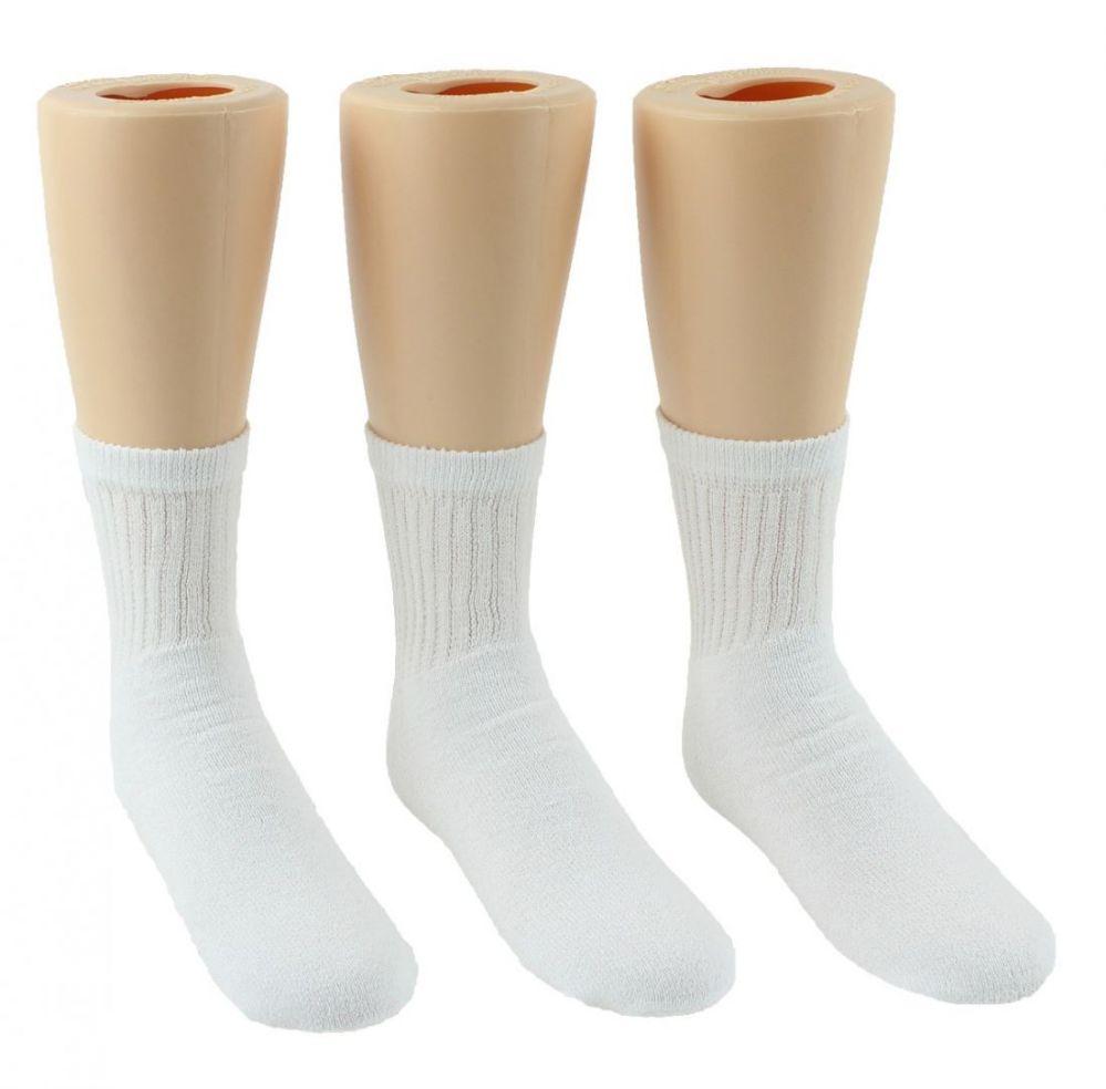 24 Wholesale Children's Athletic Tube Socks - White - Size 4-6 image