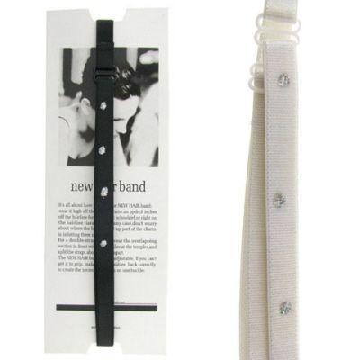 72 Wholesale Adjustable Elastic Bra Strap Style Fabric Headband image