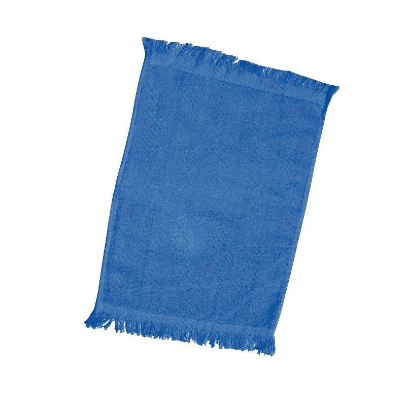 240 Wholesale Fingertip Towel Fringed Ends In Royal image
