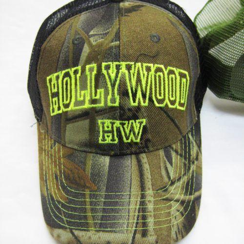 24 Wholesale "hollywood" Camo Base Ball Cap image