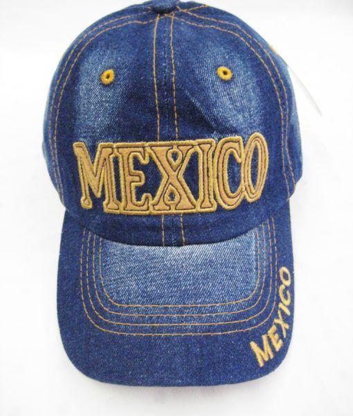 24 Wholesale "mexico" Denim Baseball Cap image