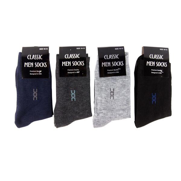 120 Wholesale Men's Solid Color Dress Socks image