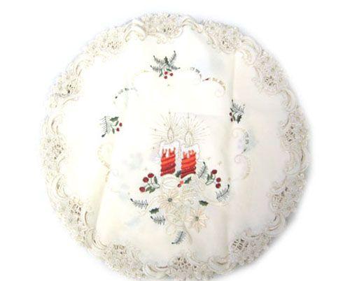 48 Wholesale Holly & Red Candle & Bells 22 Inch Round image