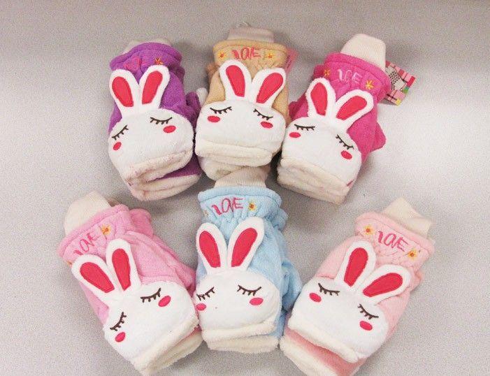 120 Wholesale Ladies Mitten With Rabbit Design image