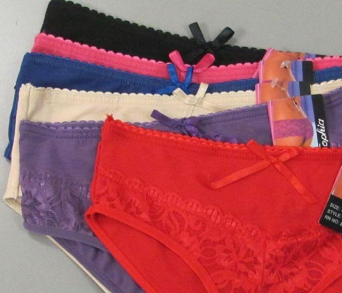 216 Wholesale Ladies Cotton Panty With Lace image