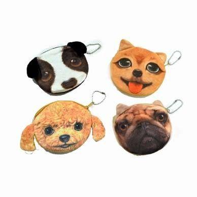 48 Wholesale Assorted Dog Face Coin Purse image