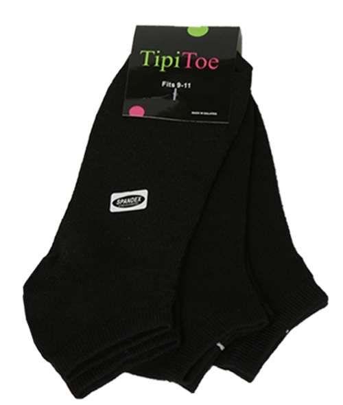 60 Wholesale Women's No Show Ankle Socks In Size 9-11, Solid Black image
