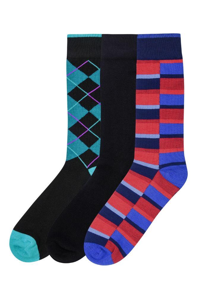 120 Wholesale Men's Fashion Crew Dress Socks image