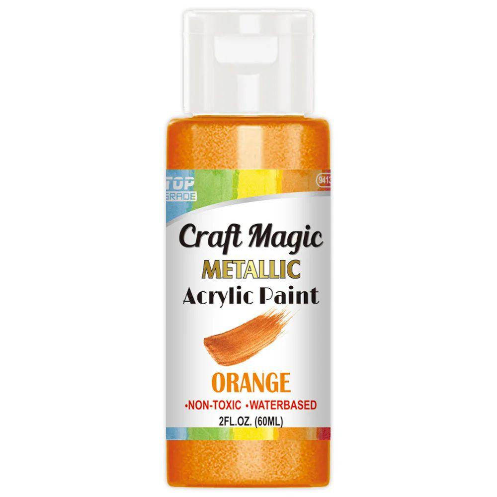 20 Wholesale 2oz/60ml Acrylic Paint Metallic Orange image