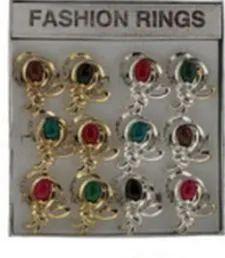 36 Wholesale Gold Tone And Silver Tone Rings With An Intricate Design image