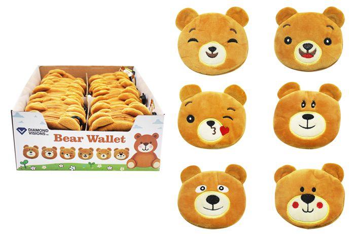 72 Wholesale Bear Face Coin Purse With Clip image