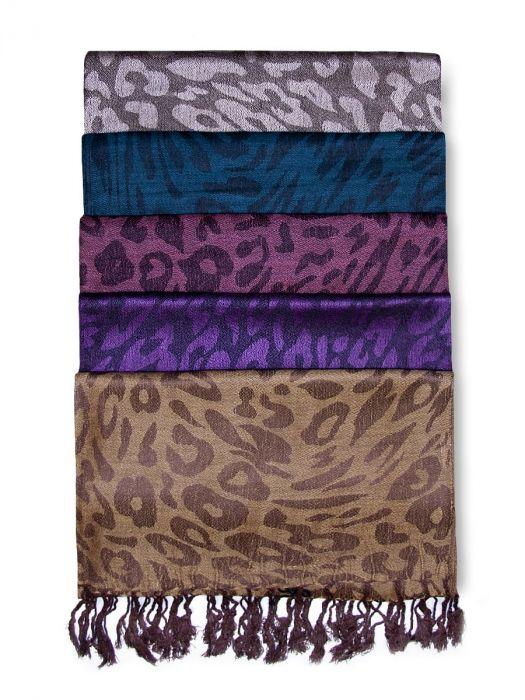 60 Wholesale Womens Printed Pashmina Woven Scarf Assorted image