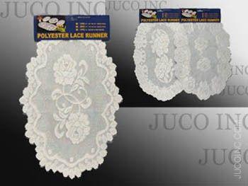432 Wholesale Oval White Two Piece Placemat image