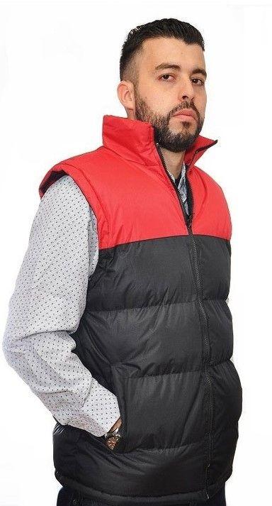 12 Wholesale 12 Men's Nylon Synthetic Down Vest With Fleece Lining image
