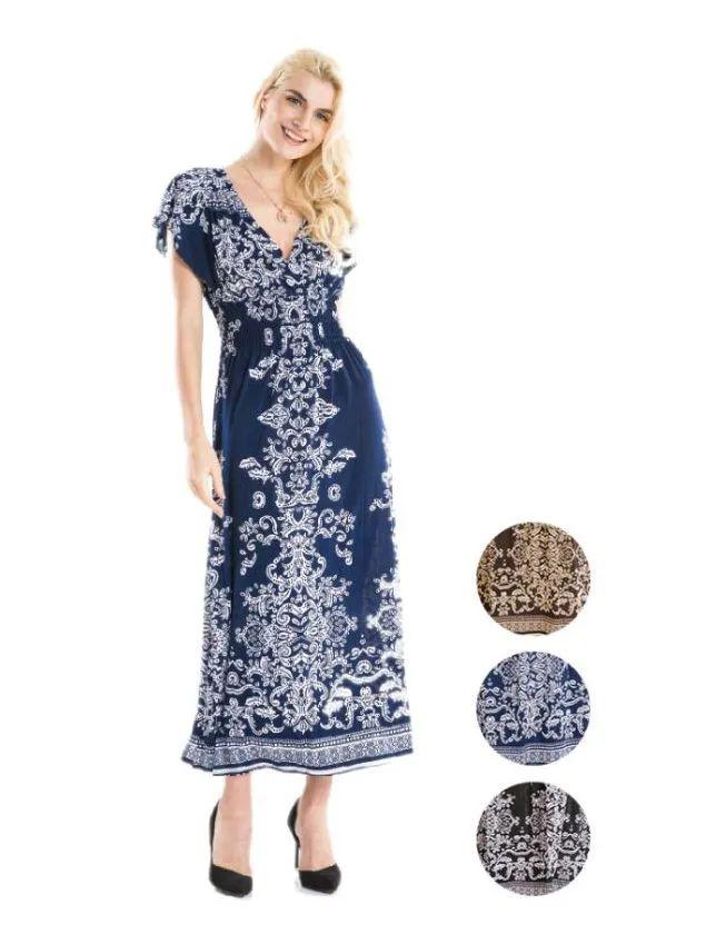 36 Wholesale Plus Size Maxi Dress Ruffle Sleeve image