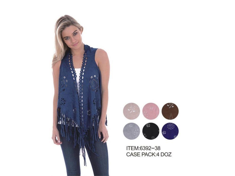 48 Wholesale Assorted Laser Cut Vest image