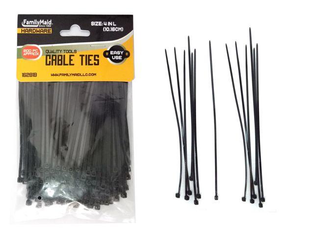 96 Wholesale 200 Piece Black Cable Ties image